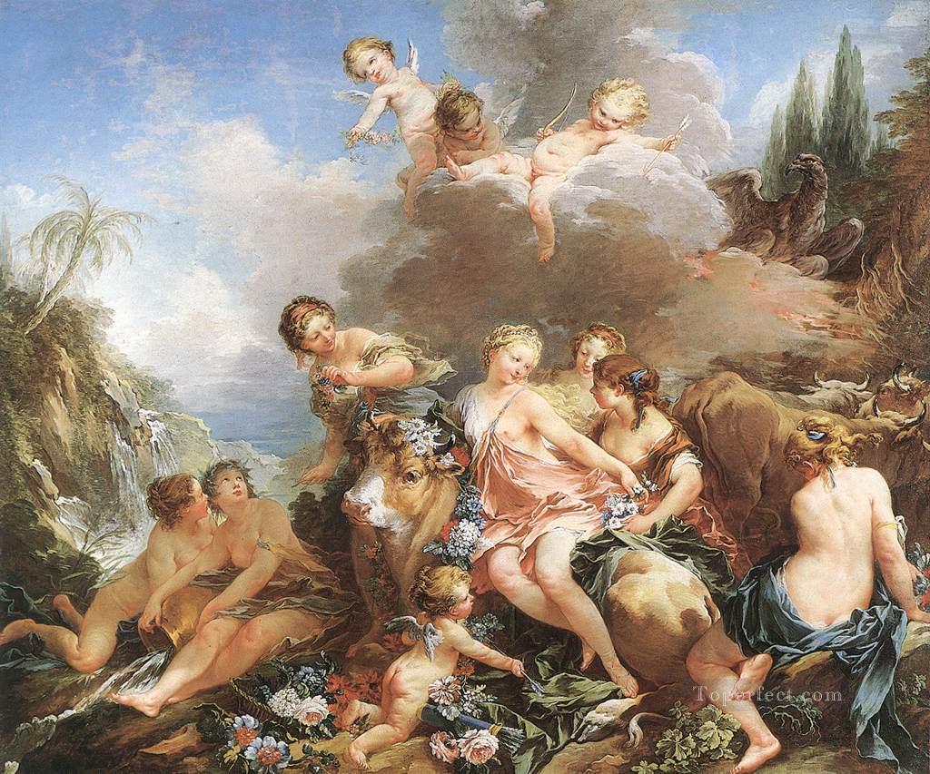 El rapto de Europa Rococó Francois Boucher Pintura al óleo